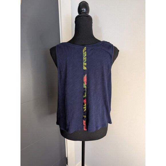 Anthropologie Postmark Lillie Floral Front Navy Back Tank OB539727 - S‎ - Picture 3 of 10